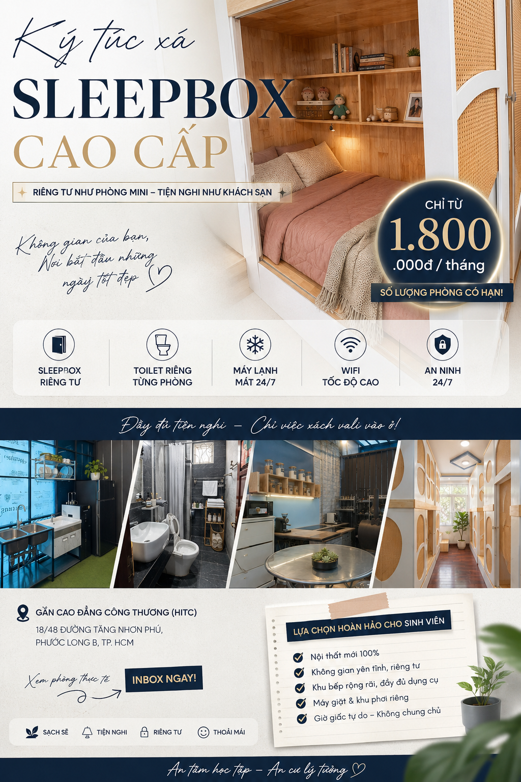 Cho thuê Sleepbox Cao Cấp tại Thủ Đức - Riêng tư, tiện nghi-7